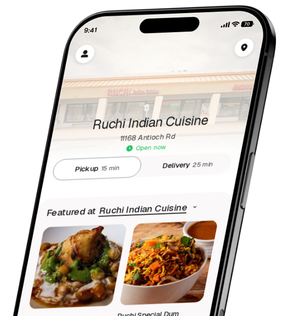 Ruchi Indian Cuisine app preview